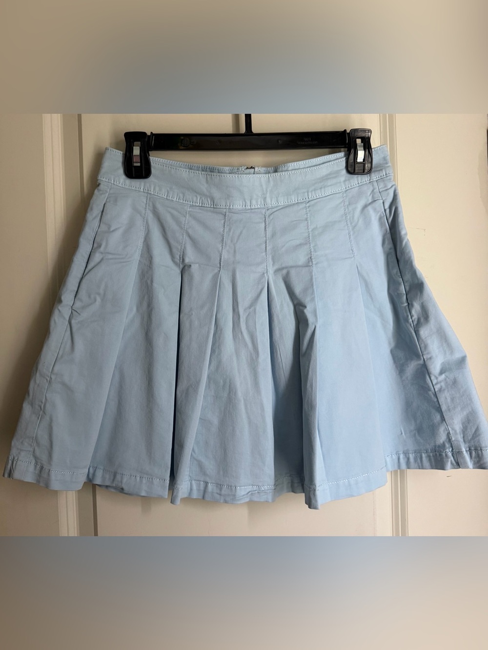 American Eagle Blue Super High Rise Super Stretch Pleated Mini Skirt sz4 sailor